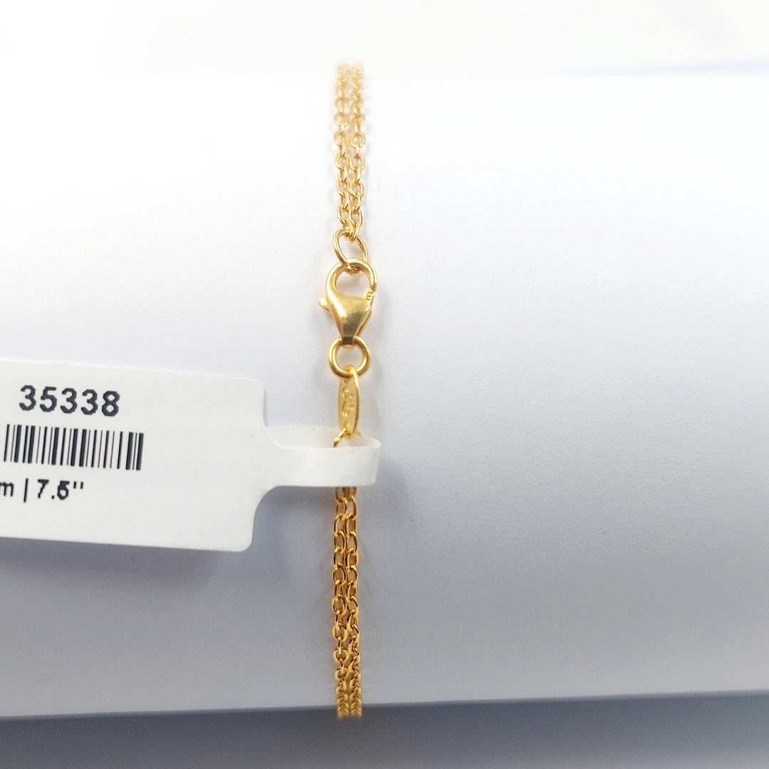 Zircon Studded Deluxe Bracelet Made of 21K Gold by Saeed Jewelry 