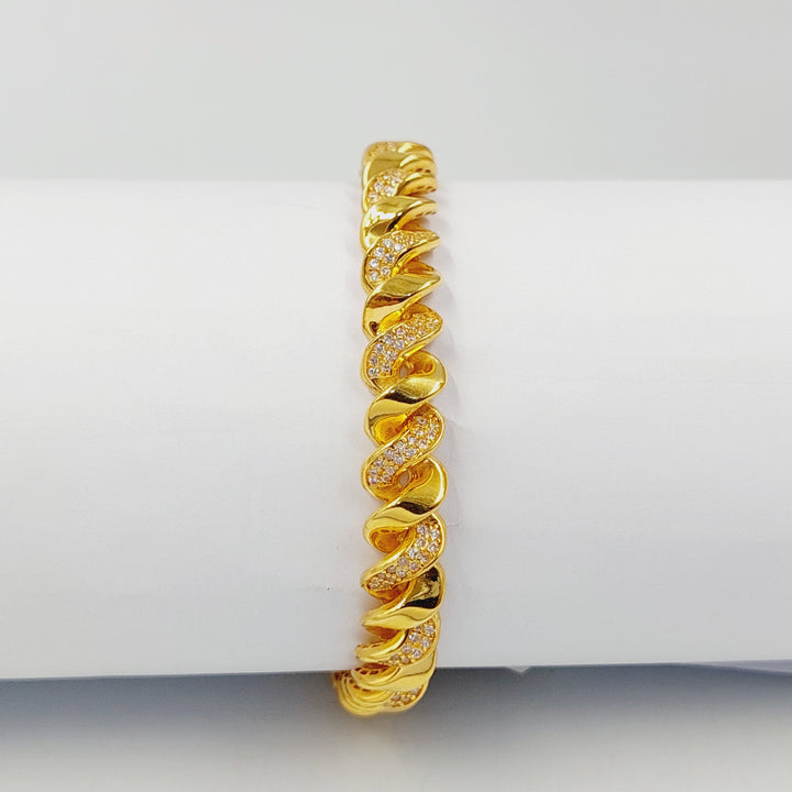 21K اسوارة اكسترا مرصع-مجوهرات الشيخ سعيد-Saeed Jewelry 