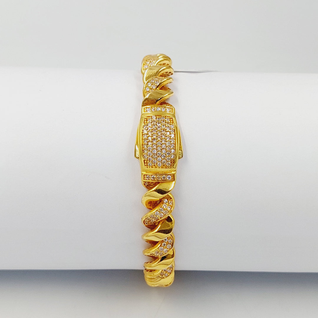 21K اسوارة اكسترا مرصع-مجوهرات الشيخ سعيد-Saeed Jewelry 