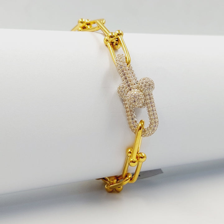 21K اسوارة بيبر كليب مرصع-مجوهرات الشيخ سعيد-Saeed Jewelry 