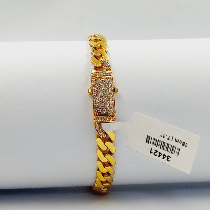 21K اسوارة بلاك مرصع-مجوهرات الشيخ سعيد-Saeed Jewelry 