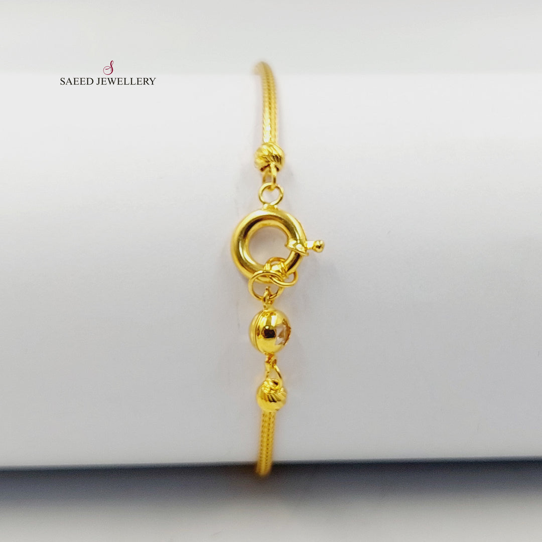 21K اسوارة بيبر كليب مرصع-مجوهرات الشيخ سعيد-Saeed Jewelry 