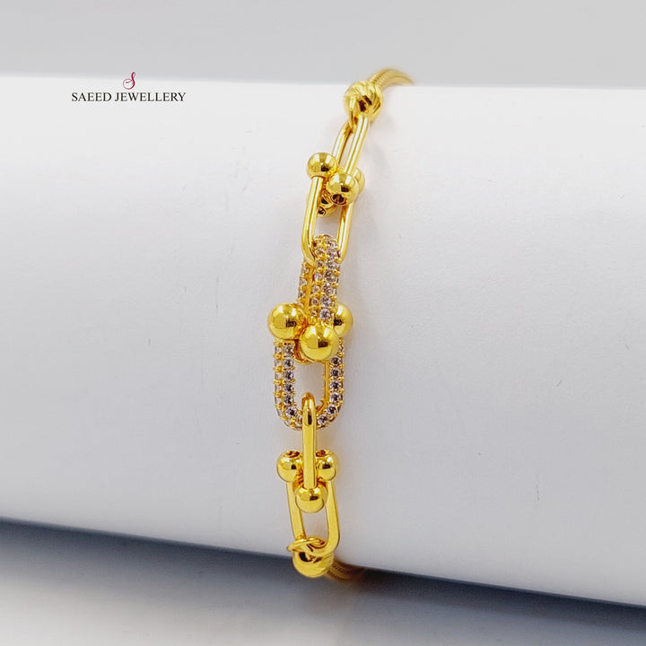 21K اسوارة بيبر كليب مرصع-مجوهرات الشيخ سعيد-Saeed Jewelry 