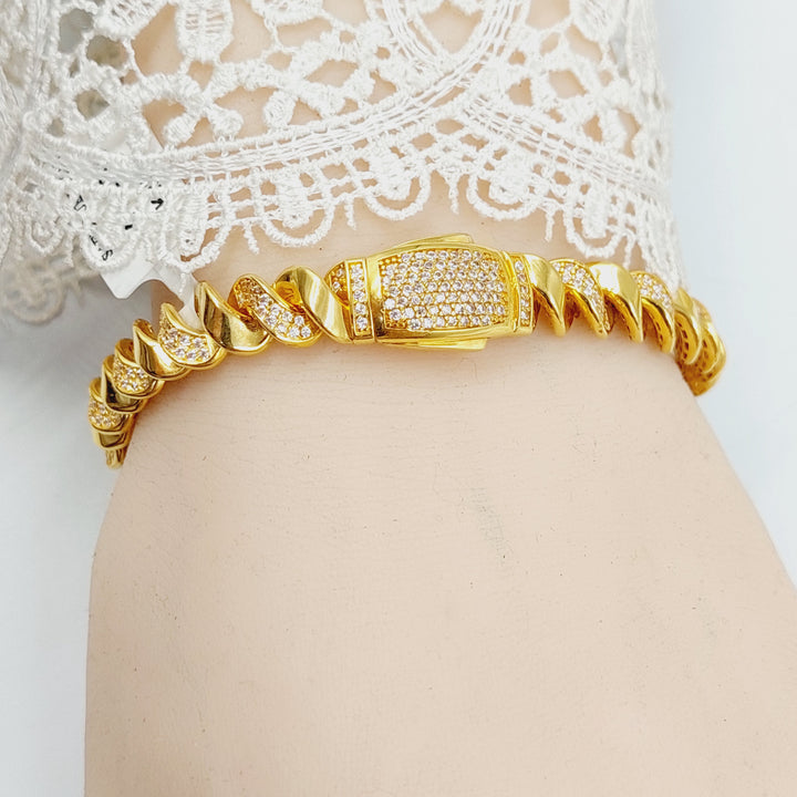 21K اسوارة اكسترا مرصع-مجوهرات الشيخ سعيد-Saeed Jewelry 