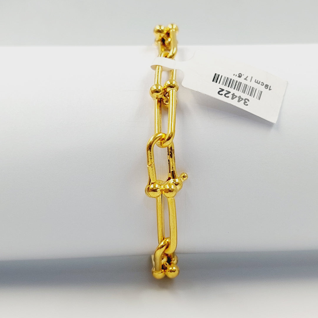 21K اسوارة بيبر كليب مرصع-مجوهرات الشيخ سعيد-Saeed Jewelry 