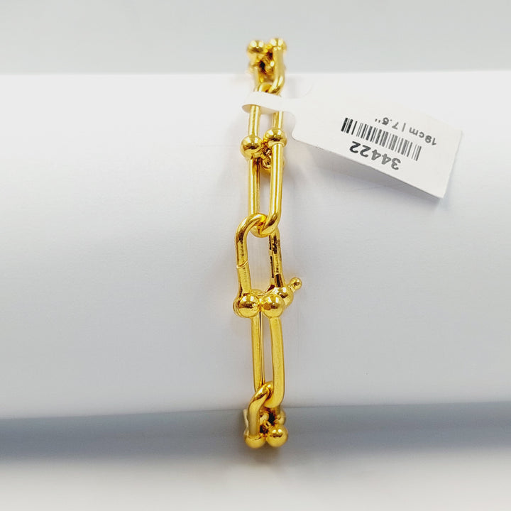 21K اسوارة بيبر كليب مرصع-مجوهرات الشيخ سعيد-Saeed Jewelry 