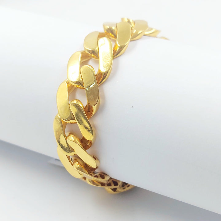 21K اسوارة جنزير مرصع-مجوهرات الشيخ سعيد-Saeed Jewelry 