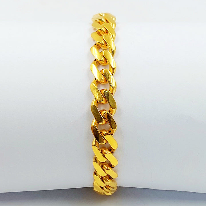 21K اسوارة جنزير مرصع-مجوهرات الشيخ سعيد-Saeed Jewelry 