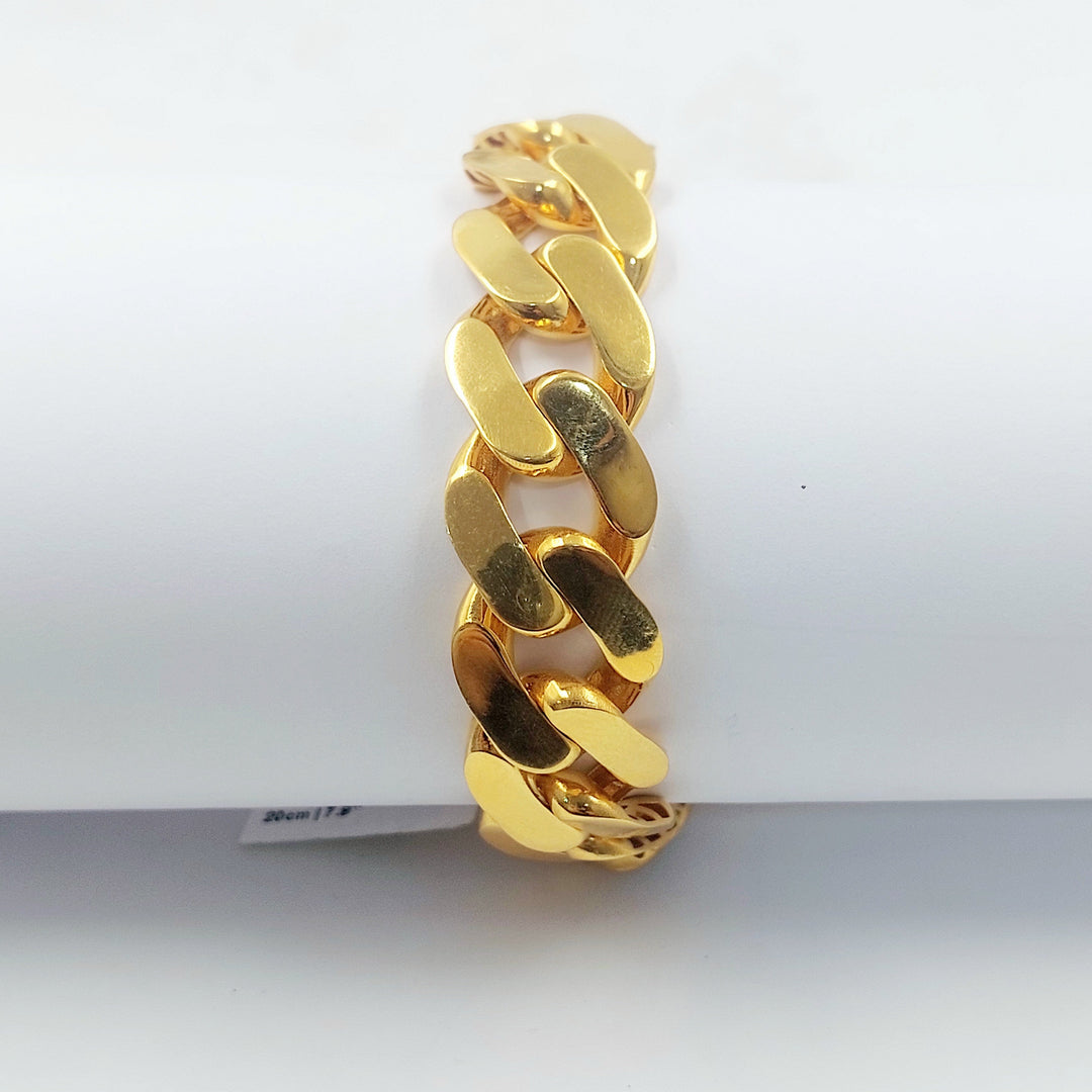 21K اسوارة جنزير مرصع-مجوهرات الشيخ سعيد-Saeed Jewelry 