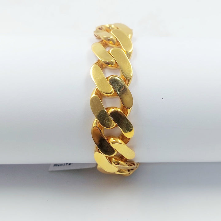 21K اسوارة جنزير مرصع-مجوهرات الشيخ سعيد-Saeed Jewelry 