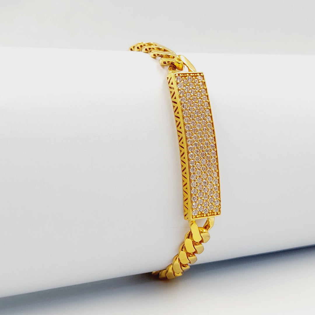 21K اسوارة بلاك مرصع-مجوهرات الشيخ سعيد-Saeed Jewelry 