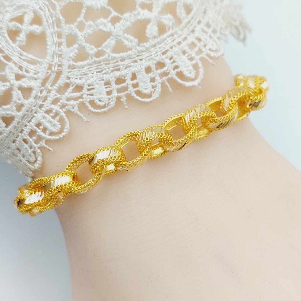 21K Gold 9mm Cuban Links Bracelet by Saeed Jewelry - Image 2