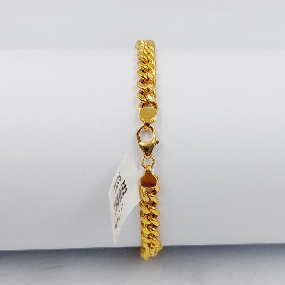 21K Gold Balls Leaf Bracelet by Saeed Jewelry - Image 2