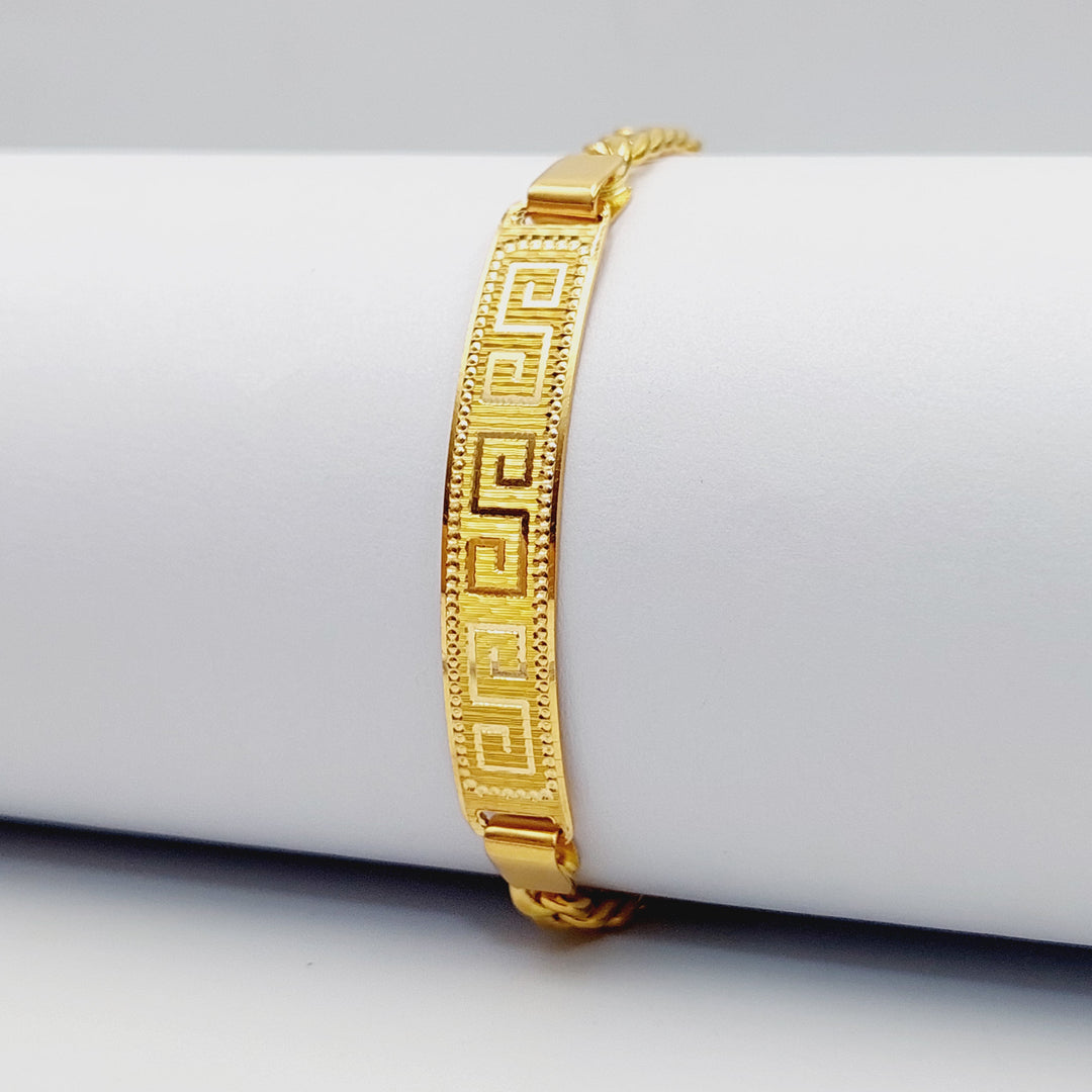 21K Gold Bar Bracelet by Saeed Jewelry - Image 4