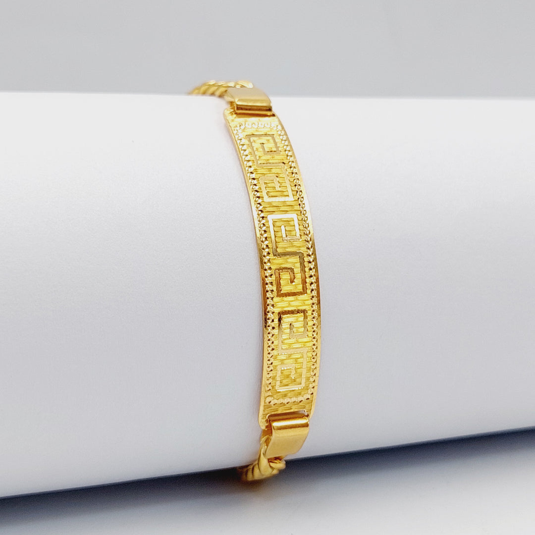 21K Gold Bar Bracelet by Saeed Jewelry - Image 3