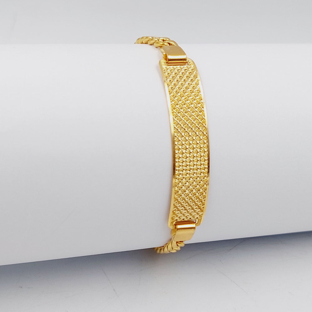 21K Gold CNC Bar Bracelet by Saeed Jewelry - Image 2