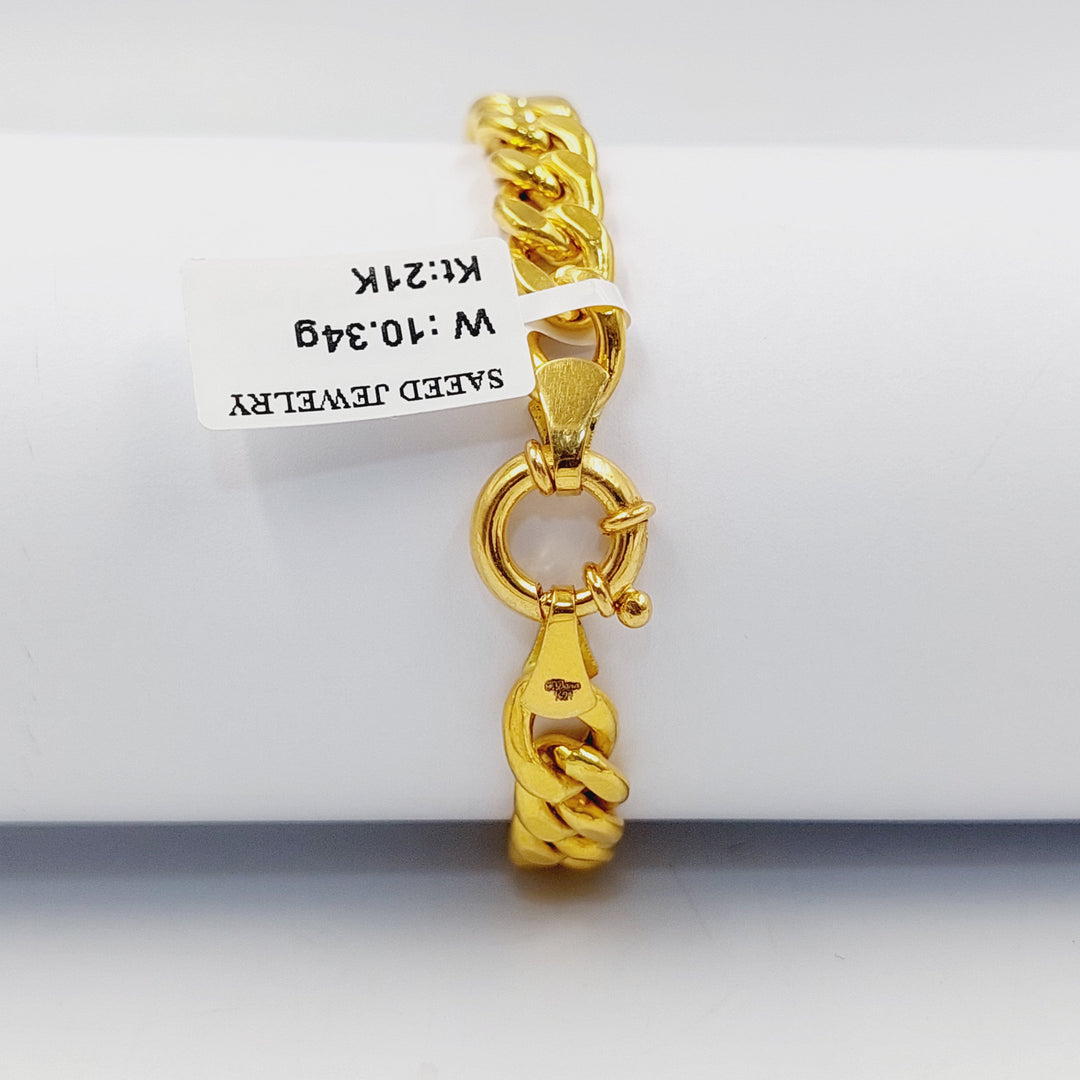 21K Gold Cuban Links Bracelet by Saeed Jewelry - Image 4