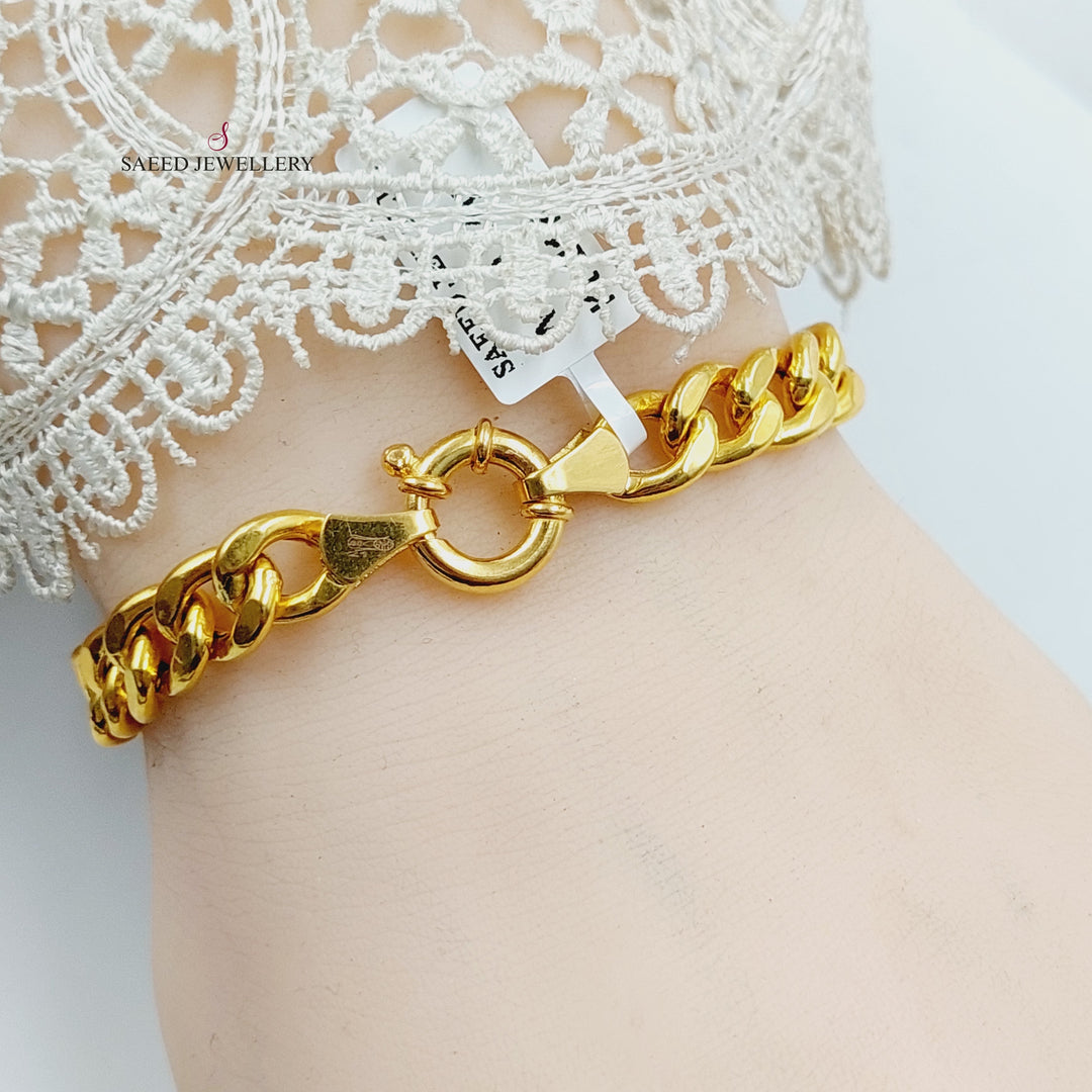 21K Gold Cuban Links Bracelet by Saeed Jewelry - Image 5