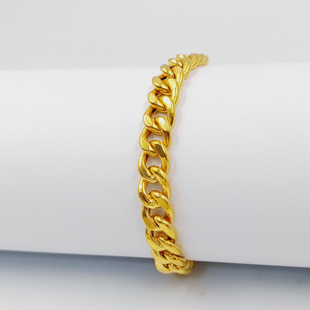 21K Gold Cuban Links Bracelet by Saeed Jewelry - Image 2