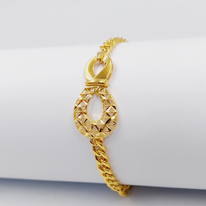 21K Gold Deluxe Infinite Bracelet by Saeed Jewelry - Image 4