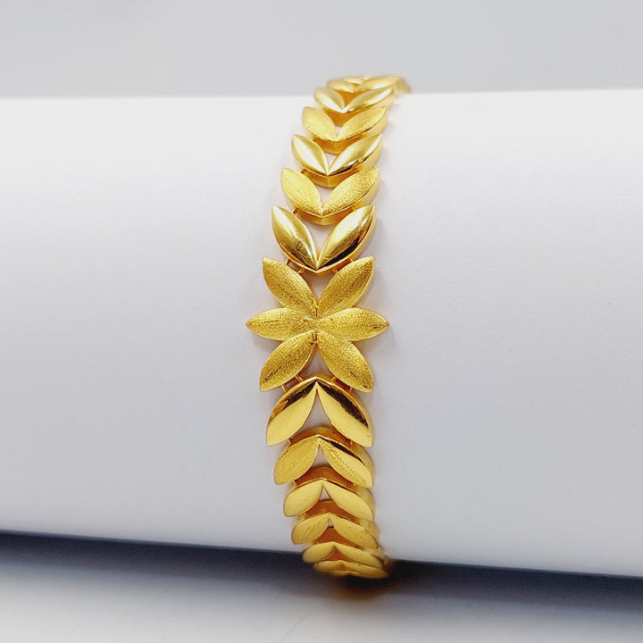 21K Gold Deluxe Spike Bracelet by Saeed Jewelry - Image 3