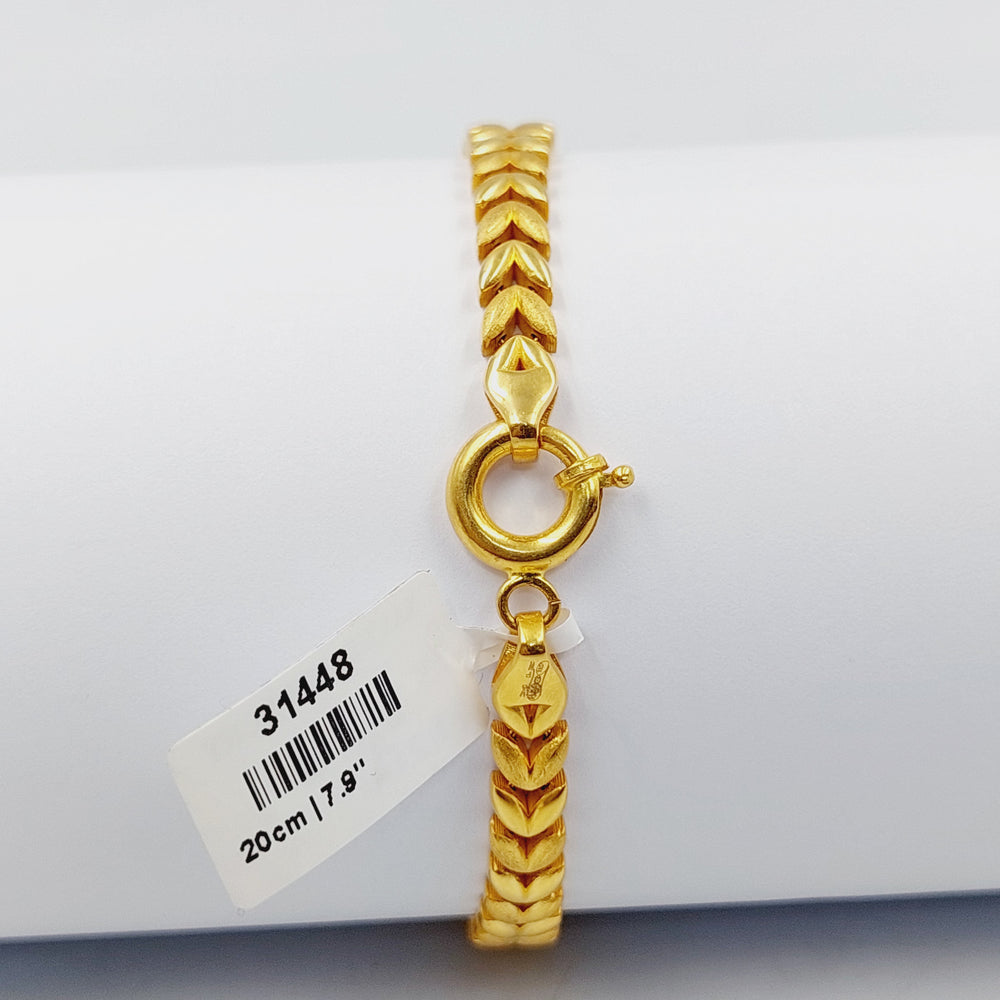 21K Gold Deluxe Spike Bracelet by Saeed Jewelry - Image 2