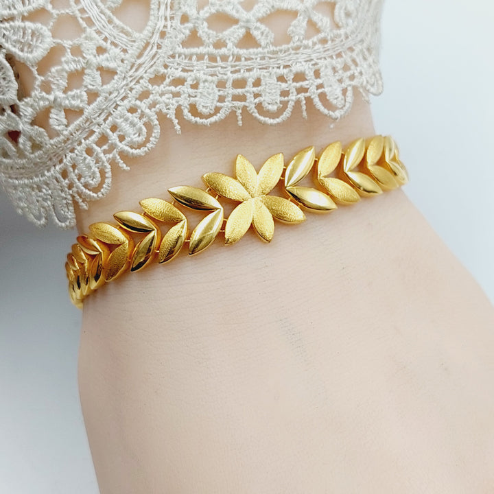 21K Gold Deluxe Spike Bracelet by Saeed Jewelry - Image 5