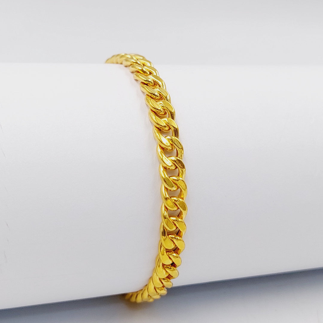 21K Gold Enameled Cuban Links Bracelet by Saeed Jewelry - Image 4