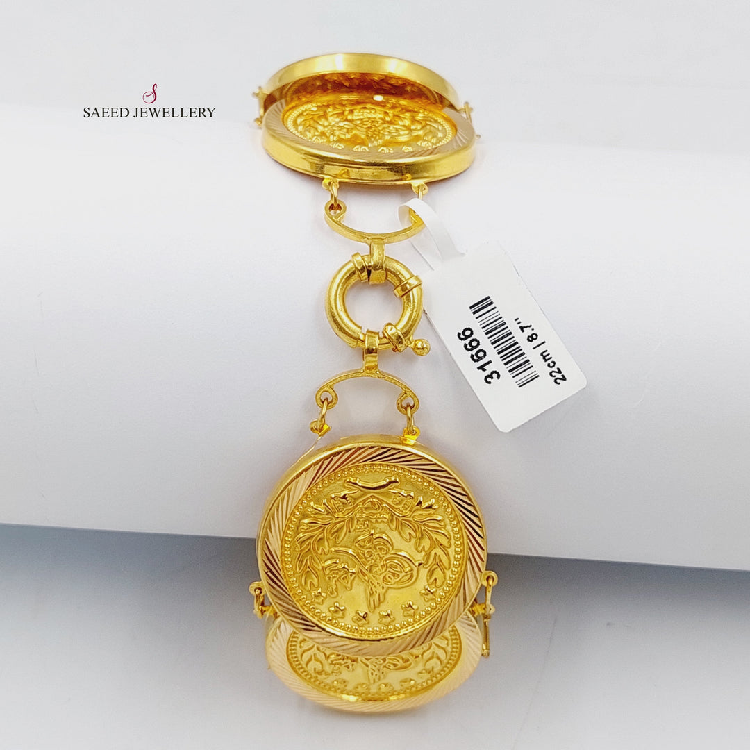 21K Gold Rashadi Bracelet by Saeed Jewelry - Image 5