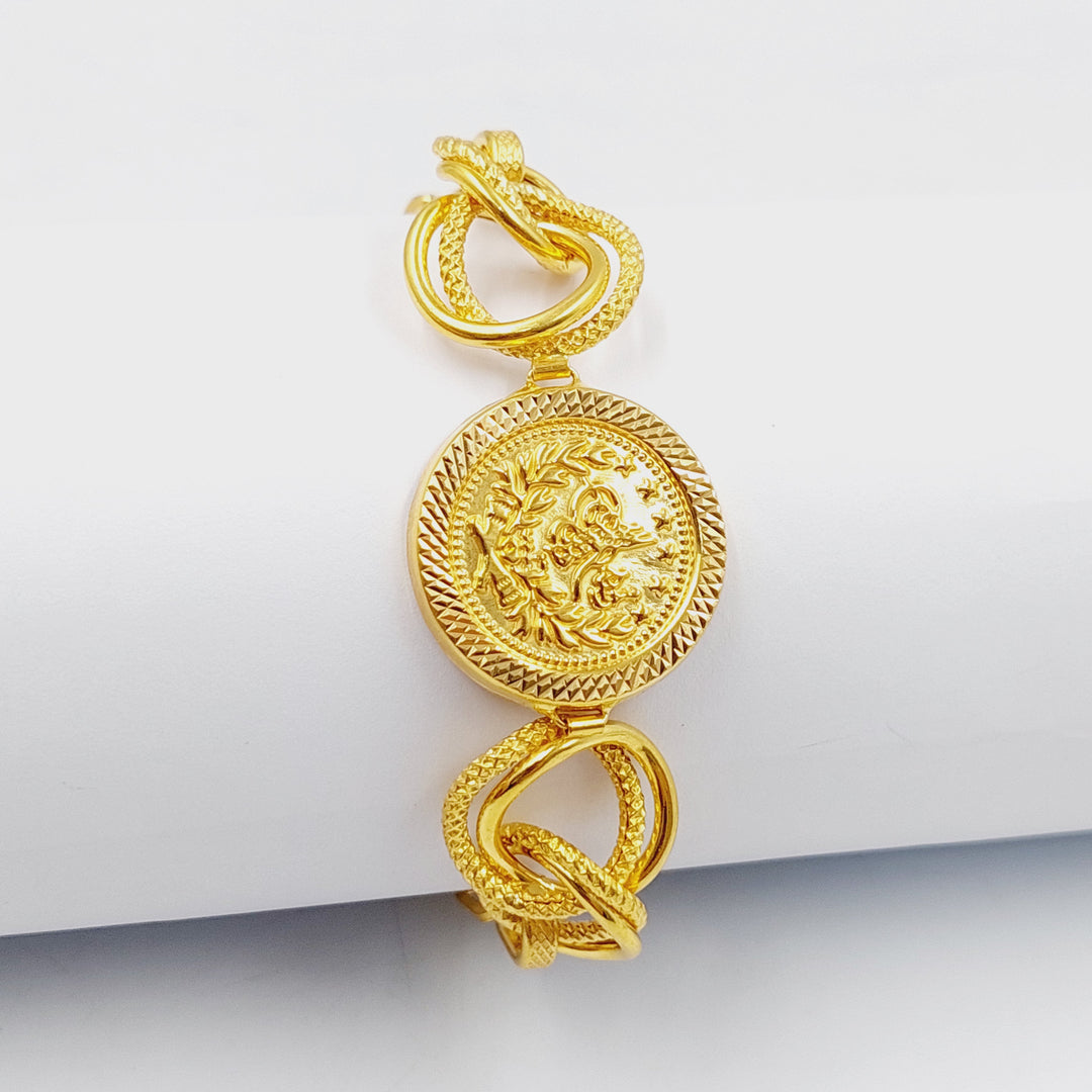 21K Gold Rashadi Bracelet by Saeed Jewelry - Image 4