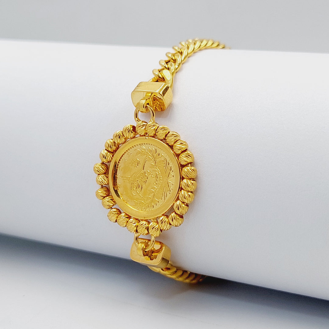 21K Gold Rashadi Cuban Links Bracelet by Saeed Jewelry - Image 5