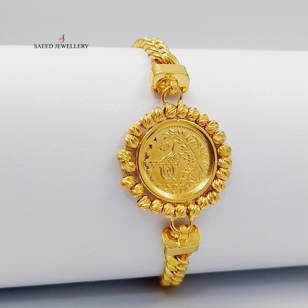 21K Gold Rashadi Cuban Links Bracelet by Saeed Jewelry - Image 1