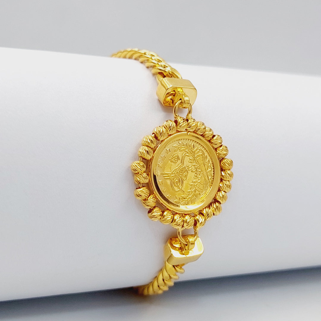 21K Gold Rashadi Cuban Links Bracelet by Saeed Jewelry - Image 3