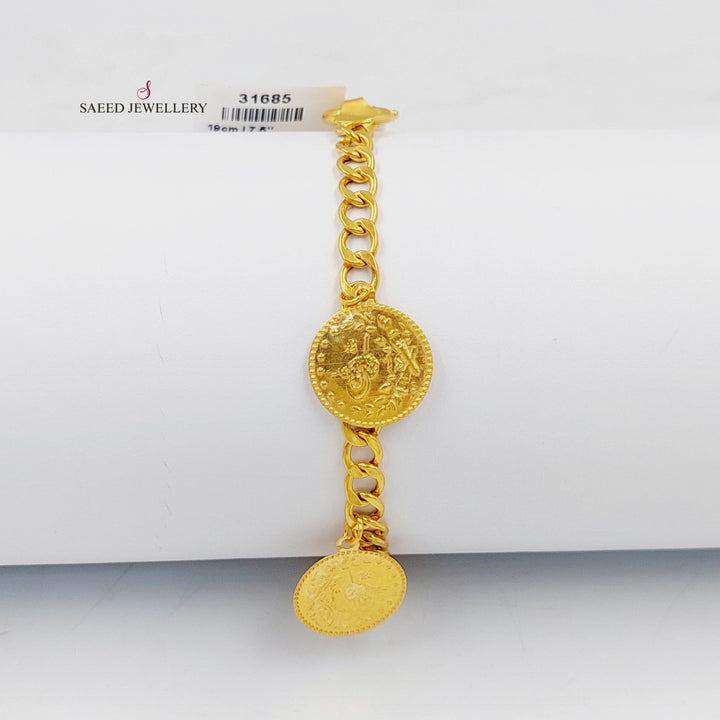 21K Gold Rashadi Dandash Bracelet by Saeed Jewelry - Image 3