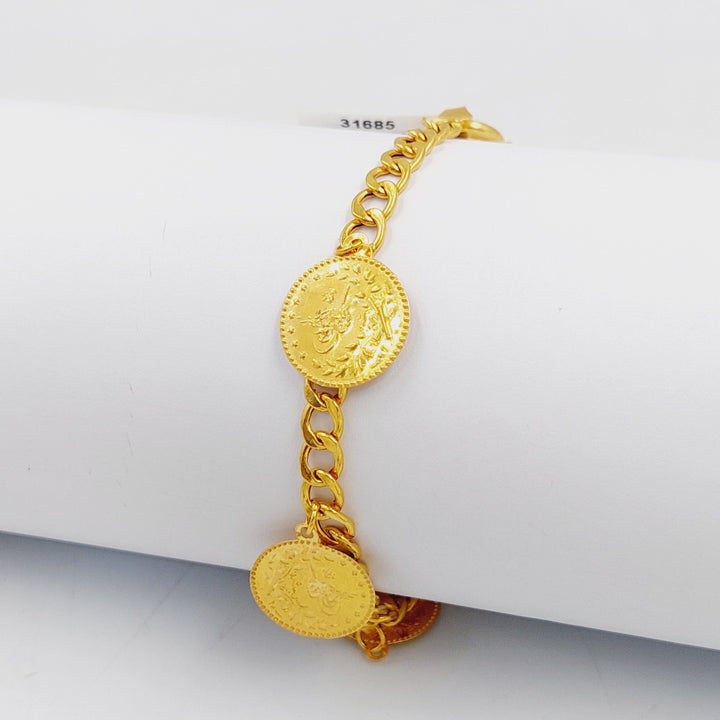 21K Gold Rashadi Dandash Bracelet by Saeed Jewelry - Image 3