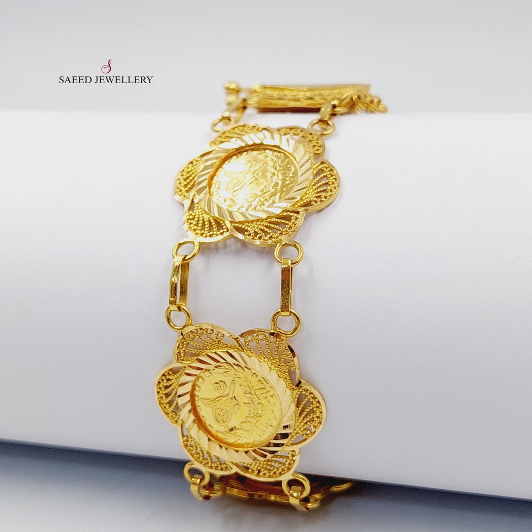 21K Gold Rashadi Frame Bracelet by Saeed Jewelry - Image 3