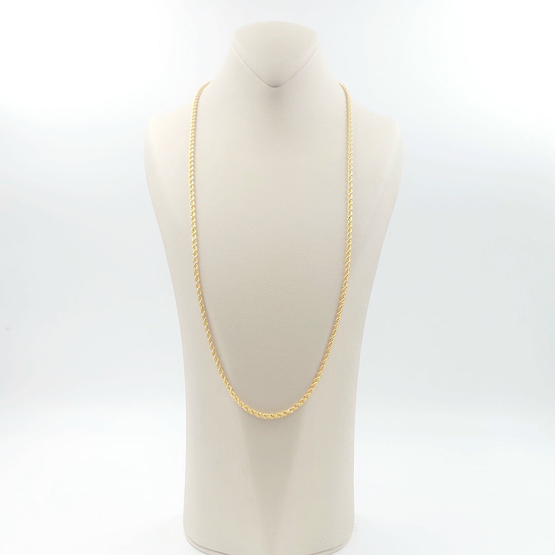 3.5mm Rope Chain Made of 21K Gold by مجوهرات الشيخ سعيد 