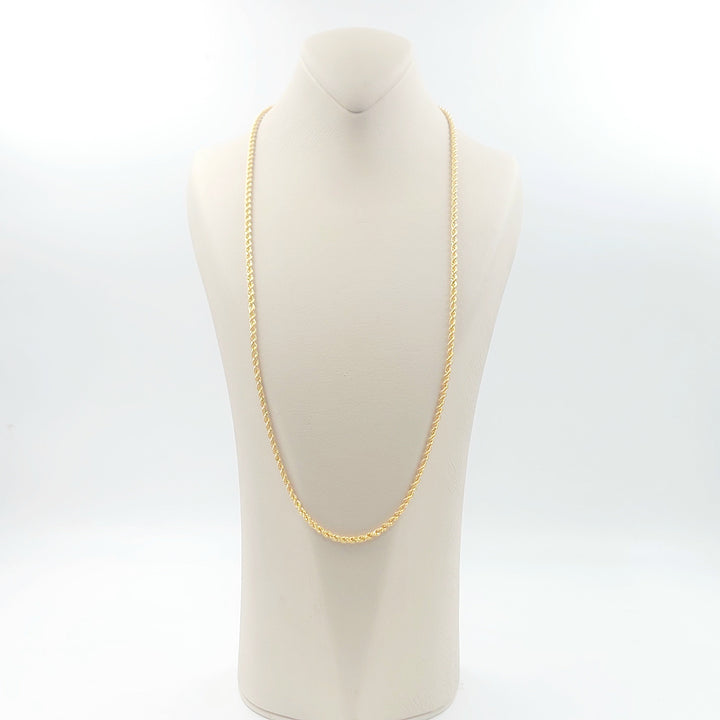 3.5mm Rope Chain Made of 21K Gold by مجوهرات الشيخ سعيد 