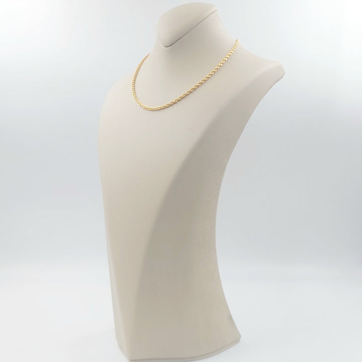3.5mm Rope Chain Made of 21K Gold by مجوهرات الشيخ سعيد 