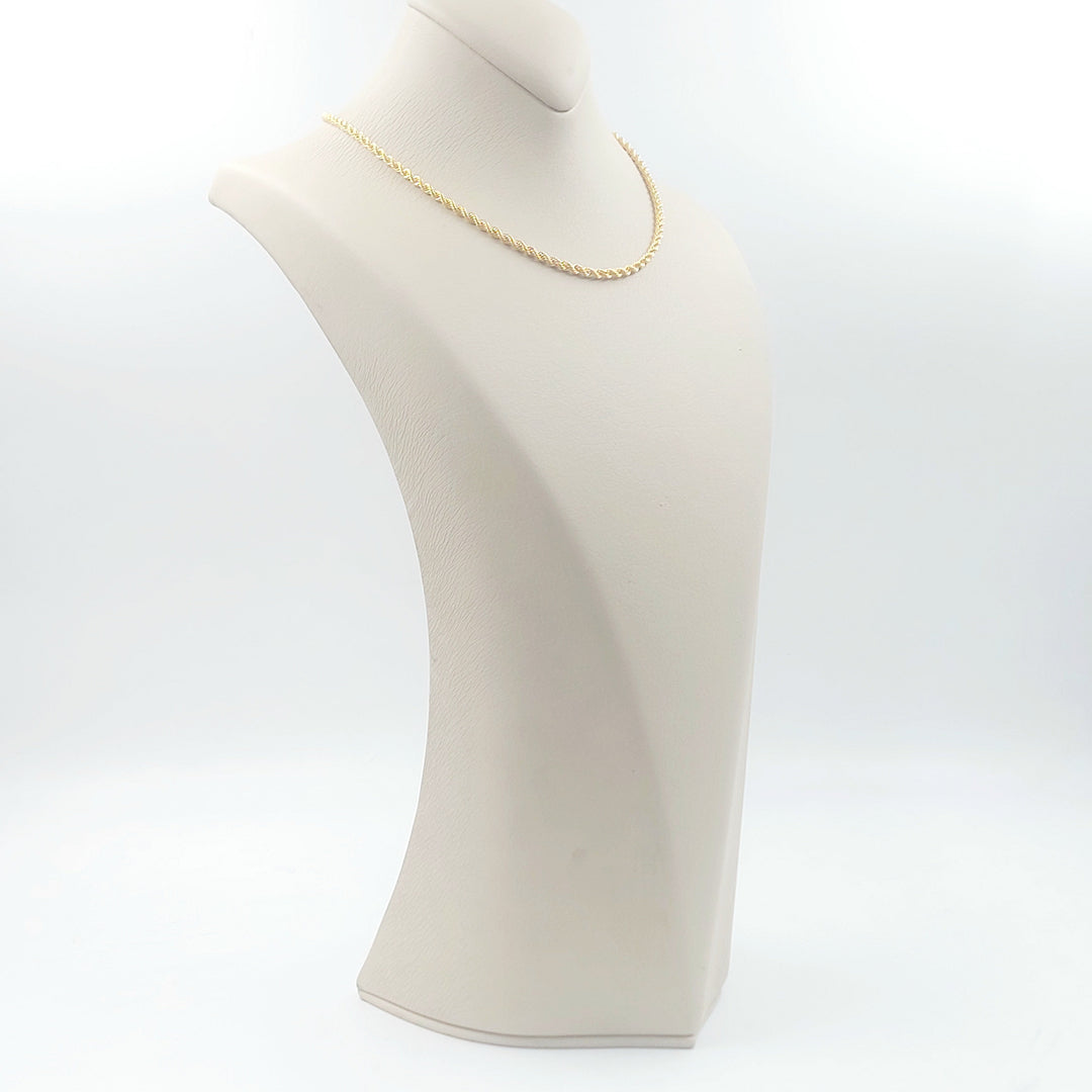 3.5mm Rope Chain Made of 21K Gold by مجوهرات الشيخ سعيد 