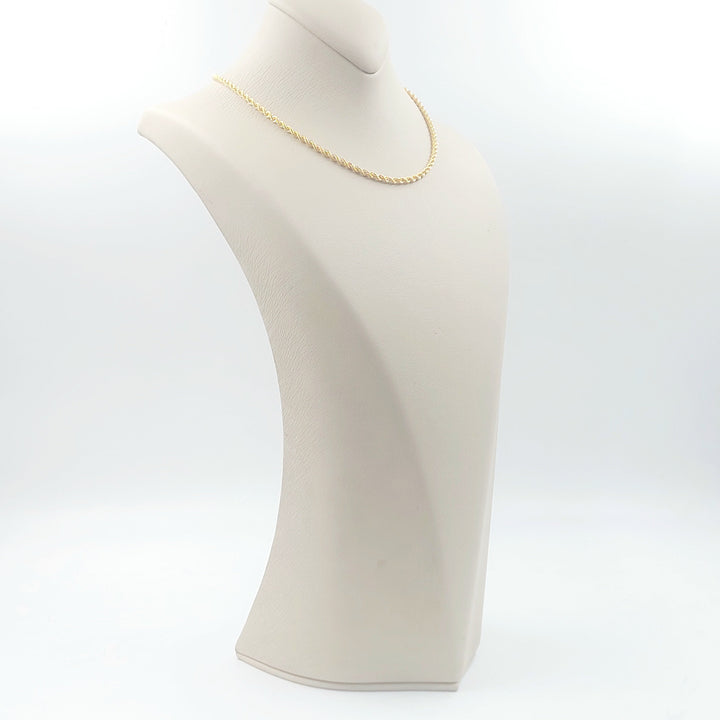 3.5mm Rope Chain Made of 21K Gold by مجوهرات الشيخ سعيد 