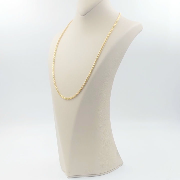 3.5mm Rope Chain Made of 21K Gold by مجوهرات الشيخ سعيد 