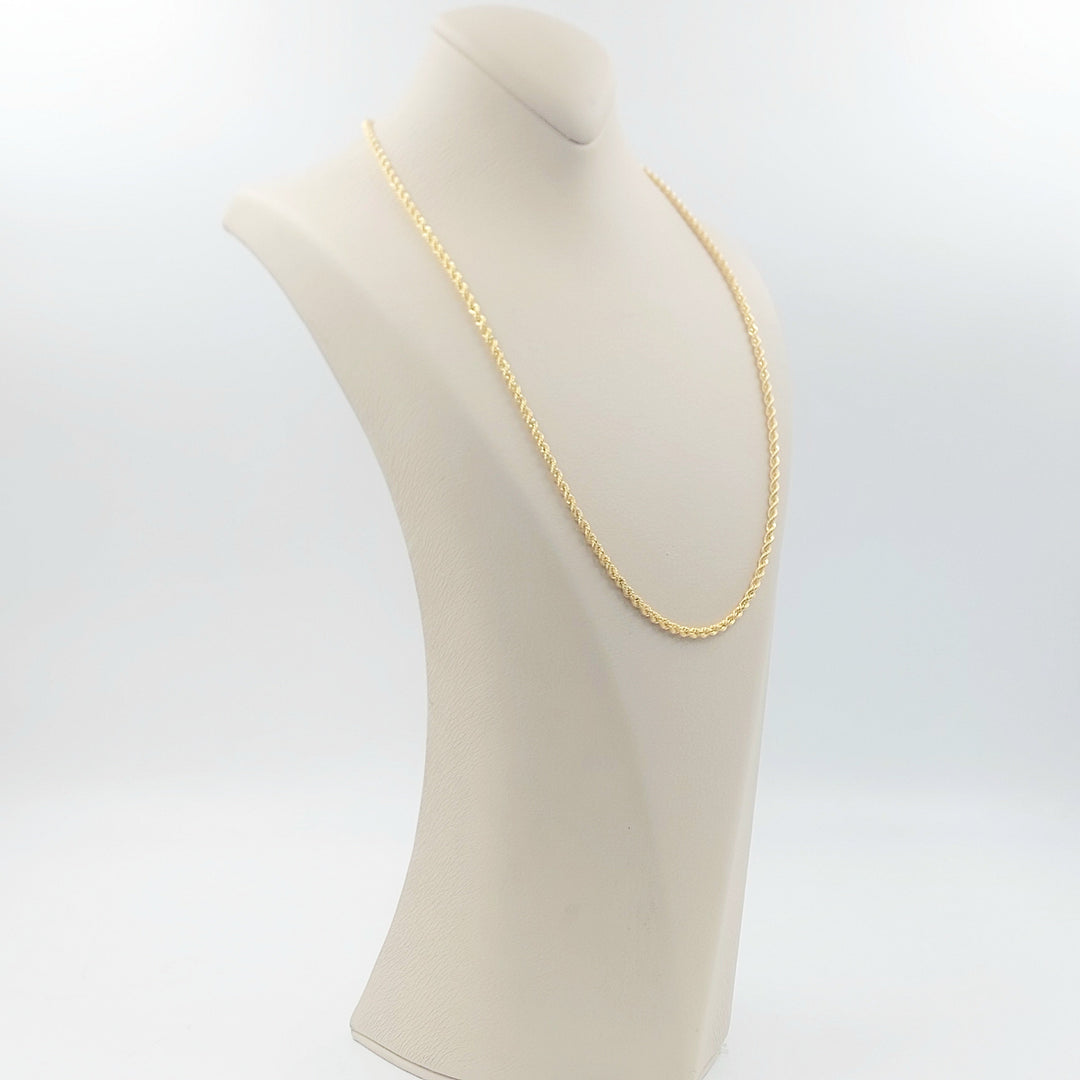 3.5mm Rope Chain Made of 21K Gold by مجوهرات الشيخ سعيد 