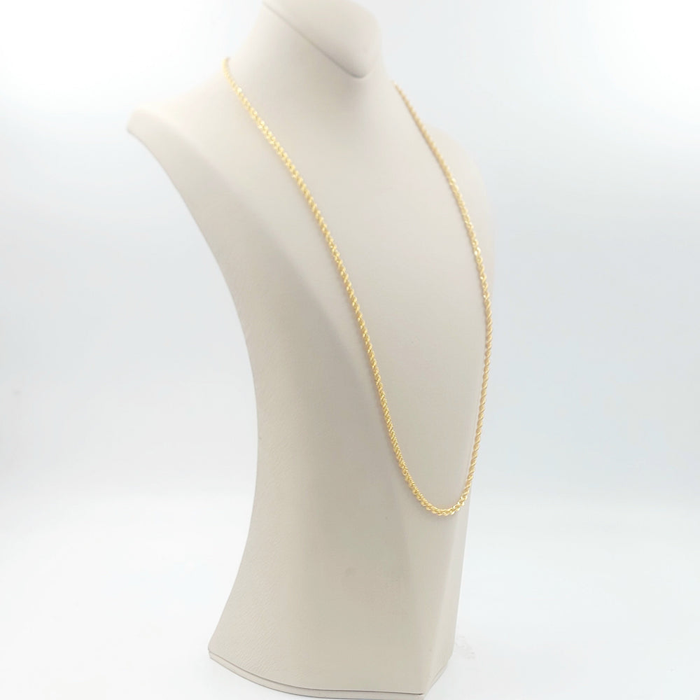 3.5mm Rope Chain Made of 21K Gold by مجوهرات الشيخ سعيد 