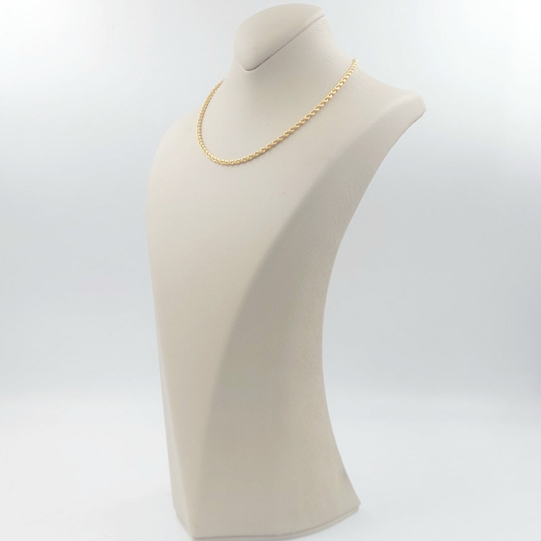 3.5mm Rope Chain Made of 21K Gold by مجوهرات الشيخ سعيد 