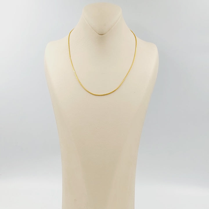 21K 1.5mm سنسال بوكس-مجوهرات الشيخ سعيد-Saeed Jewelry 