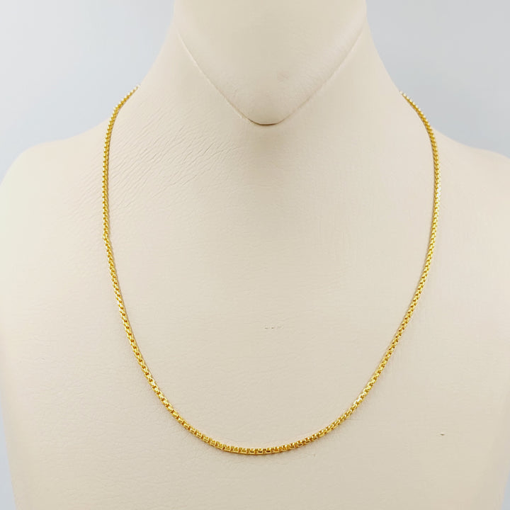 21K 1.5mm سنسال بوكس-مجوهرات الشيخ سعيد-Saeed Jewelry 