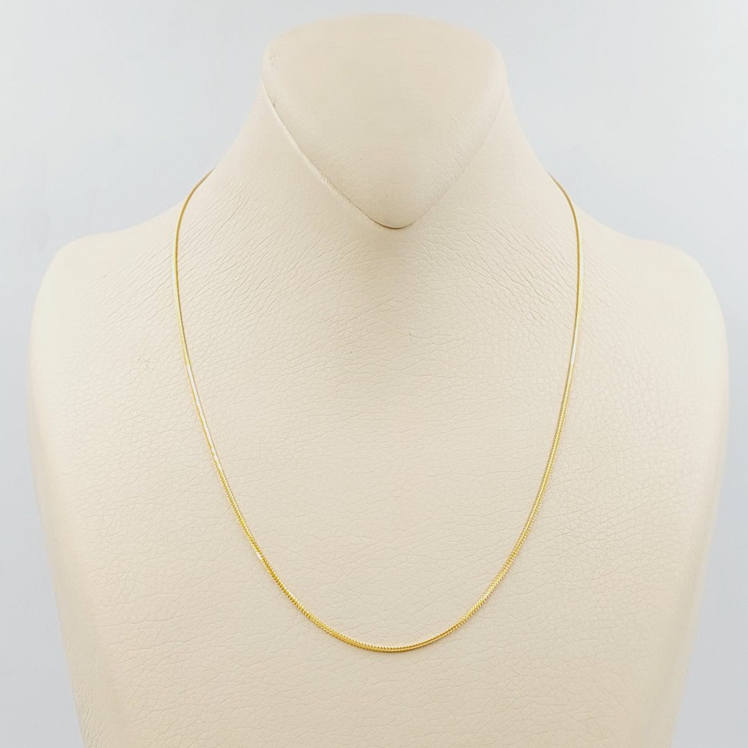 21K Gold 1mm Malaysian Chain by Saeed Jewelry - Image 5