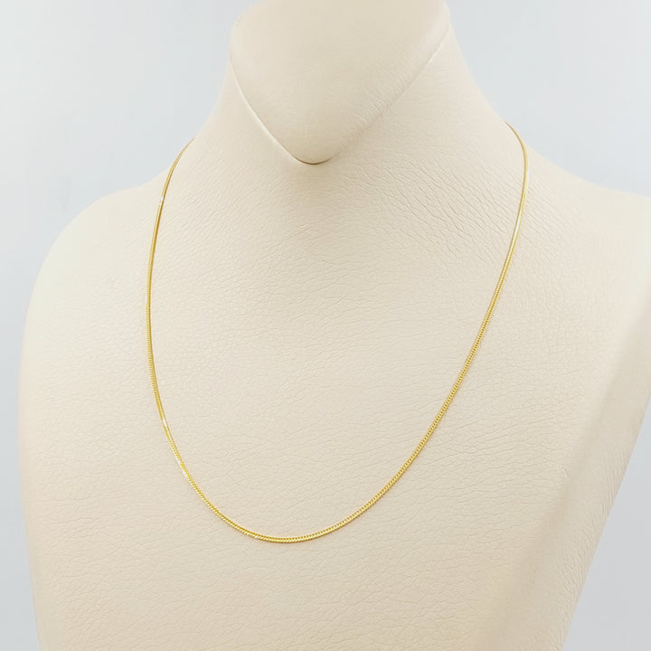 21K Gold 1mm Malaysian Chain by Saeed Jewelry - Image 4