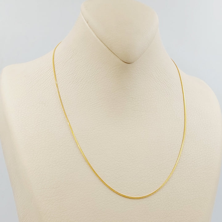 21K Gold 1mm Malaysian Chain by Saeed Jewelry - Image 6